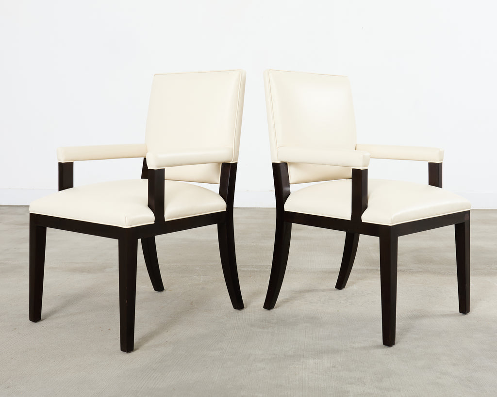 Set of Ten Kreiss Vegan Leather Sutton Dining Chairs