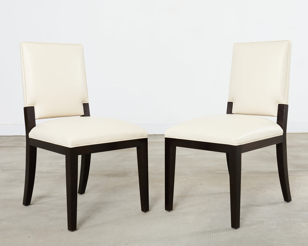 Set of Ten Kreiss Vegan Leather Sutton Dining Chairs