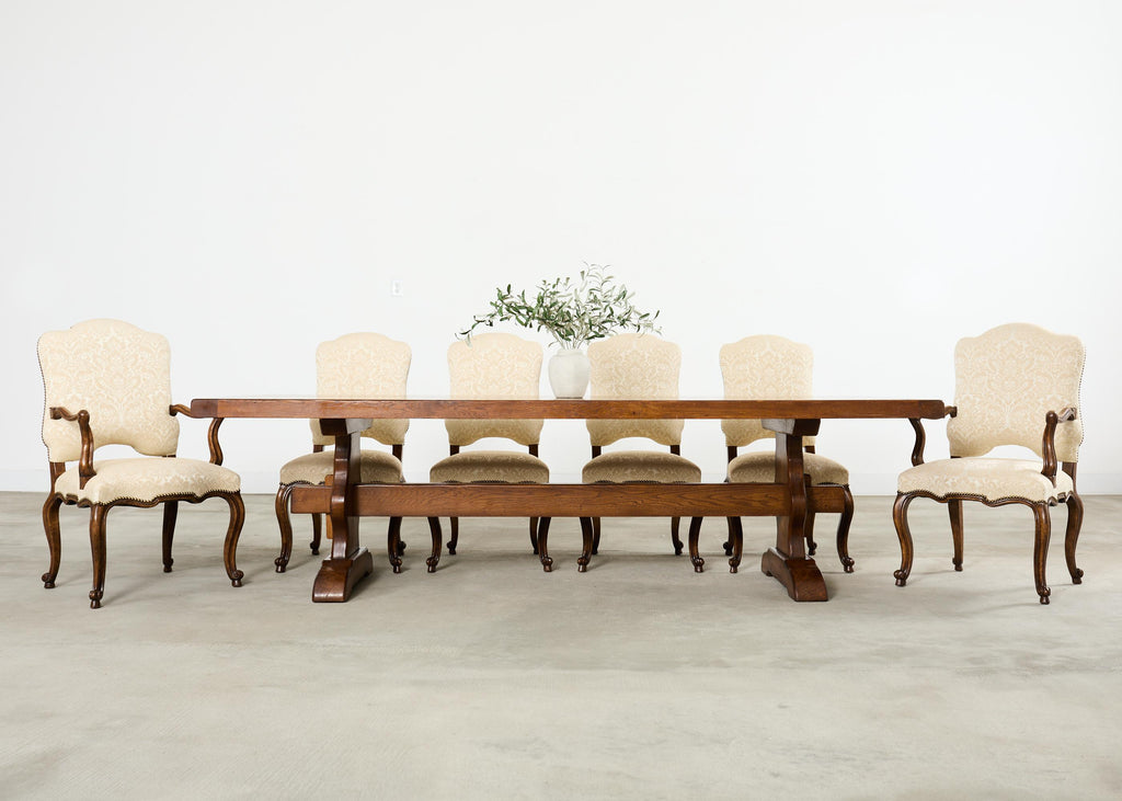 Set Six Minton-Spidell Regence Walnut Dining Chairs