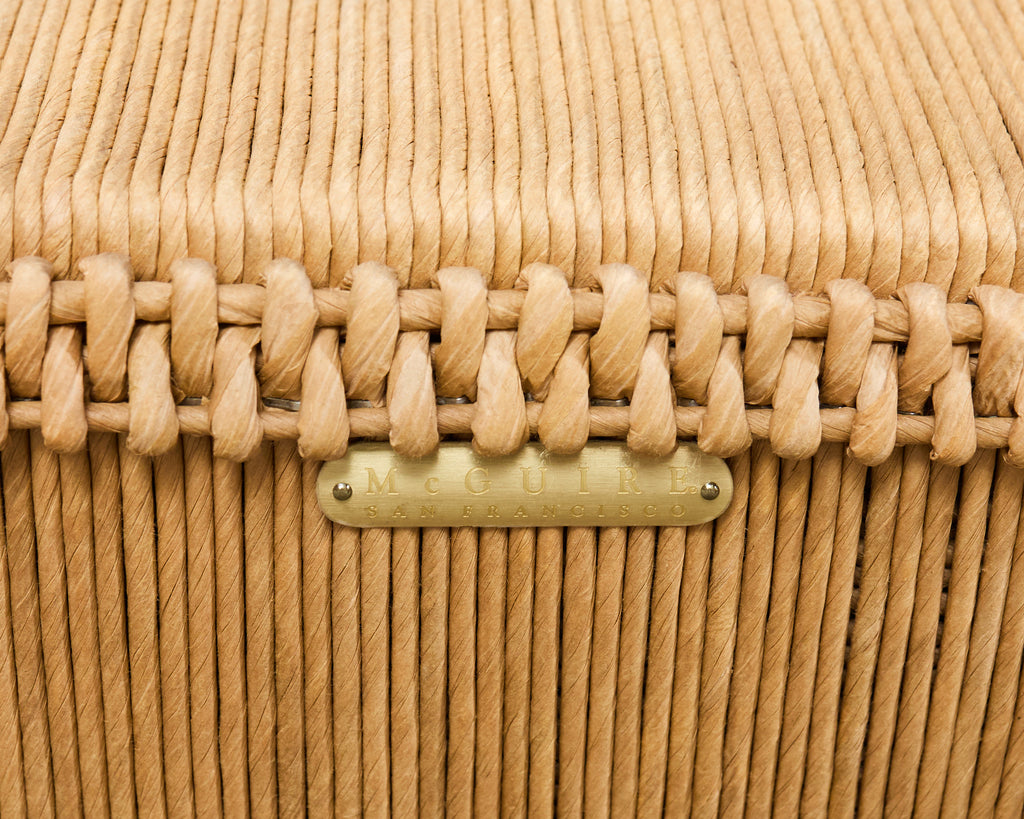 Set of Ten Bill Sofield McGuire Danish Cord Cocoon Dining Chairs