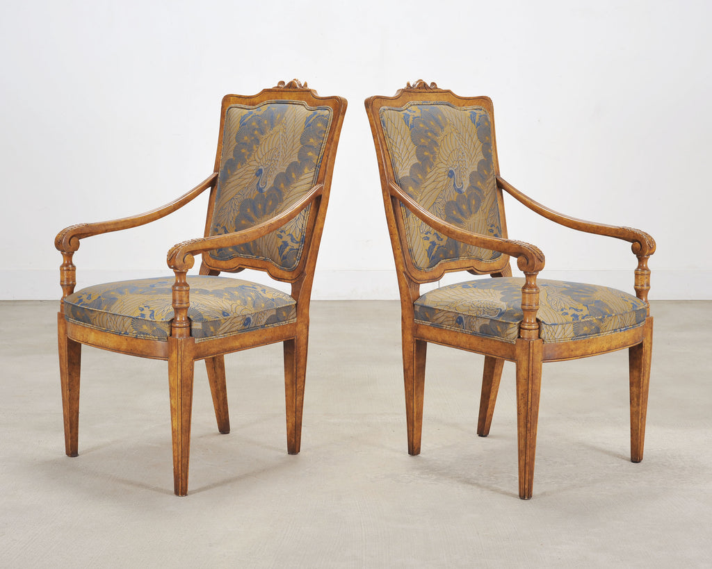 Set of Ten Minton-Spidell Rizzoli Regency Style Dining Armchairs