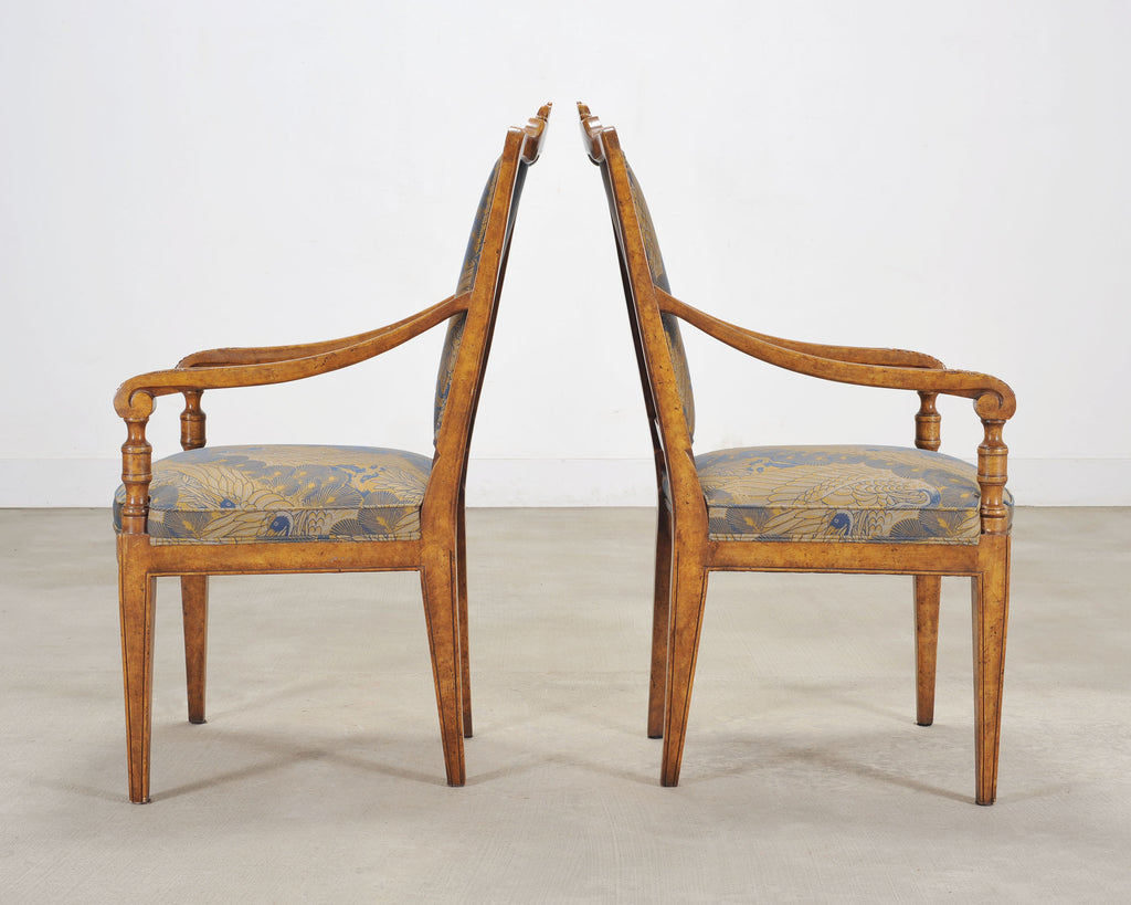 Set of Ten Minton-Spidell Rizzoli Regency Style Dining Armchairs