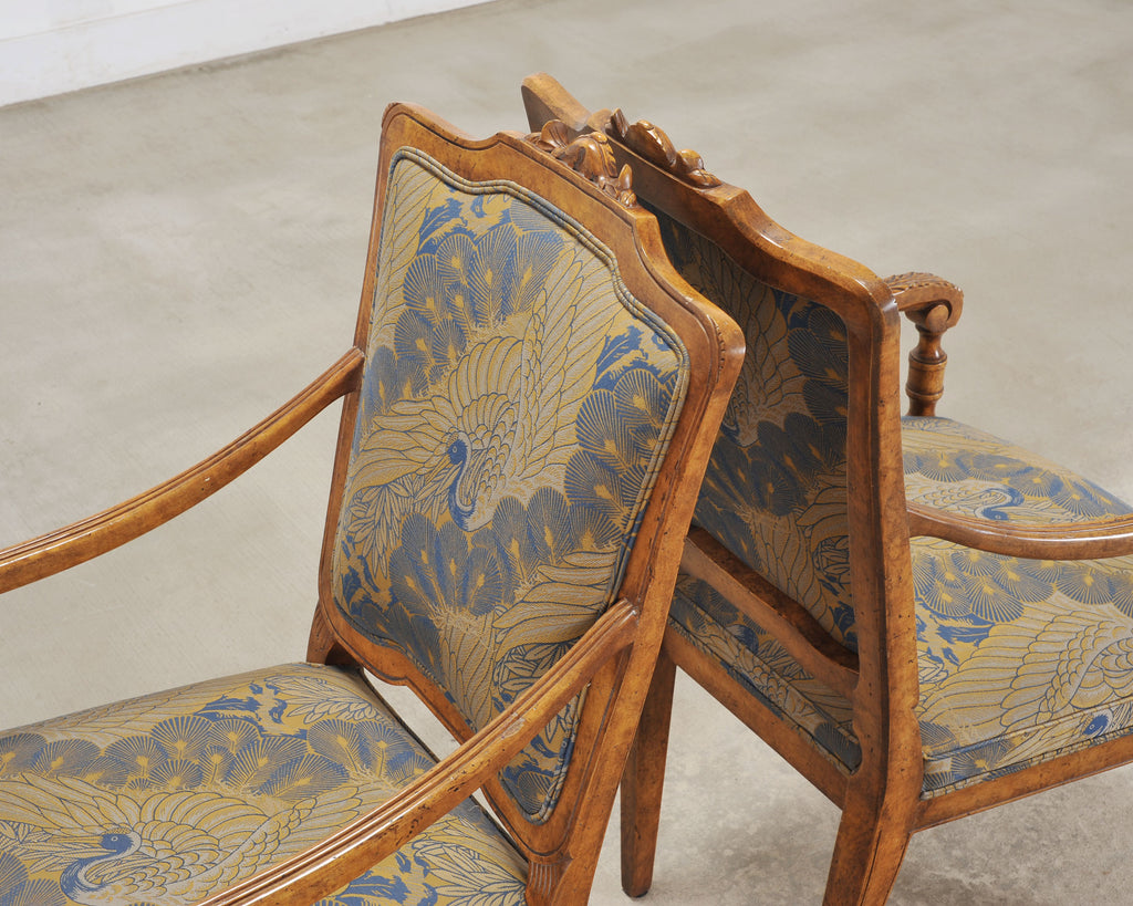 Set of Ten Minton-Spidell Rizzoli Regency Style Dining Armchairs