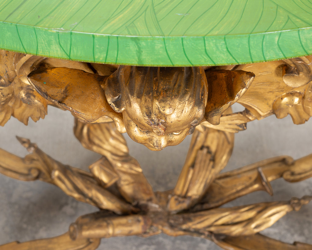 18th Century Italian Rococo Carved Giltwood Console Table
