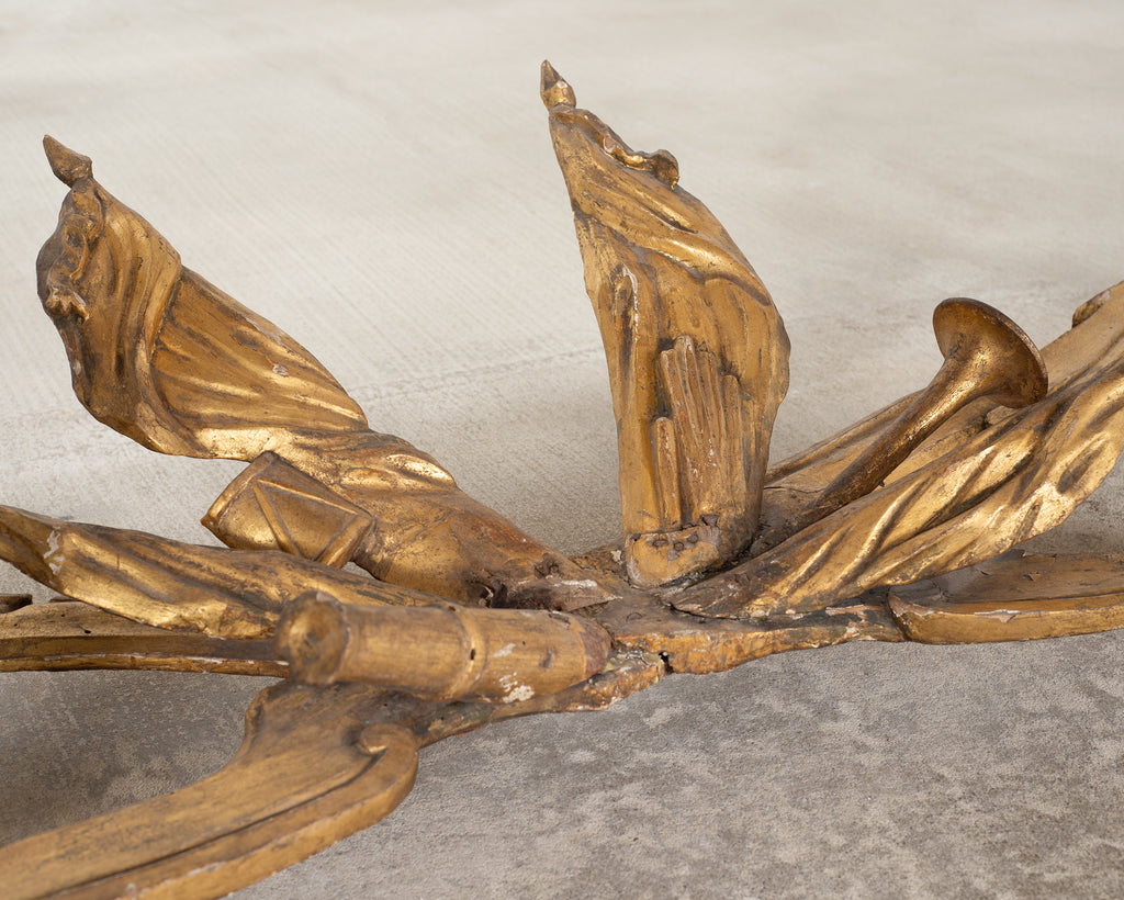 18th Century Italian Rococo Carved Giltwood Console Table