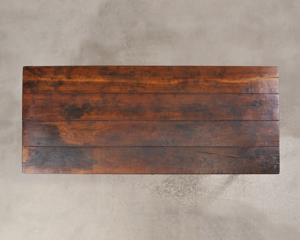 19th Century Country French Provincial Chestnut Farmhouse Table