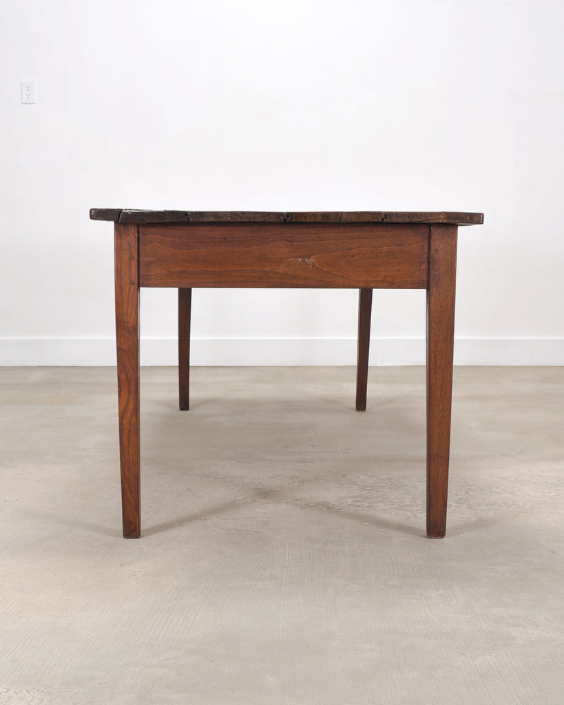 19th Century Country French Provincial Chestnut Farmhouse Table