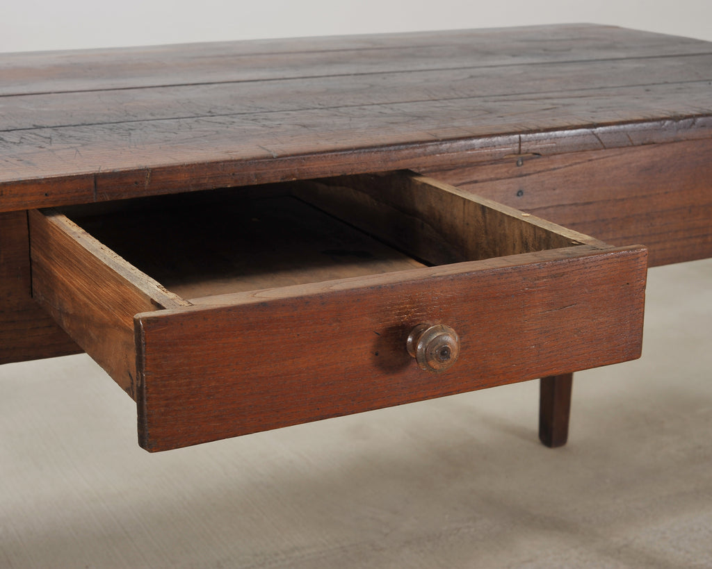 19th Century Country French Provincial Chestnut Farmhouse Table