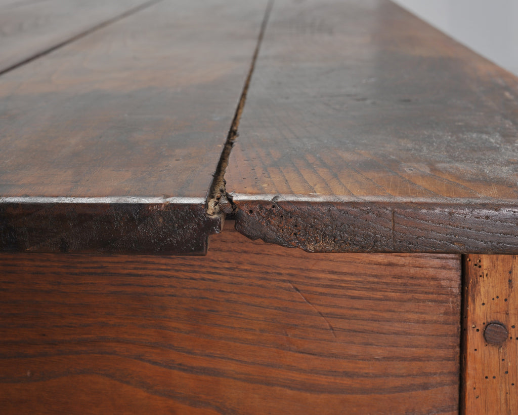 19th Century Country French Provincial Chestnut Farmhouse Table