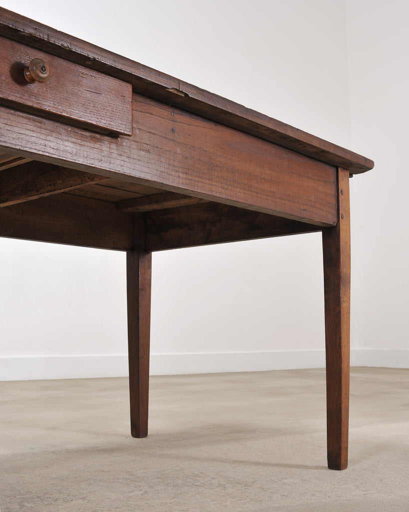 19th Century Country French Provincial Chestnut Farmhouse Table