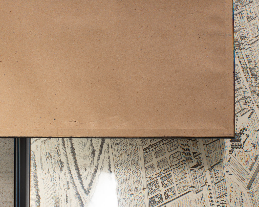 Framed Map of Paris After Michel-Étienne Turgot 1739 20 Panels