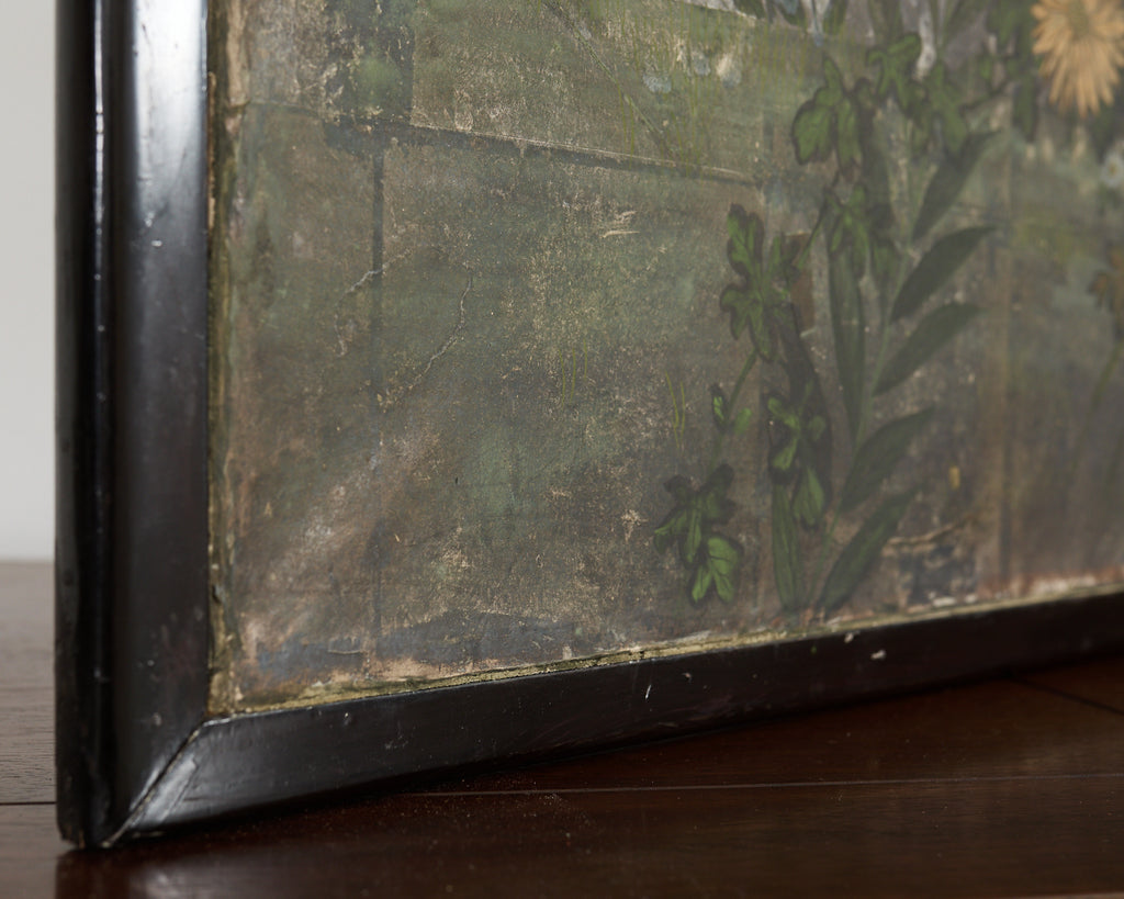 Japanese Meiji Two Panel Screen Flowering Autumn Plants