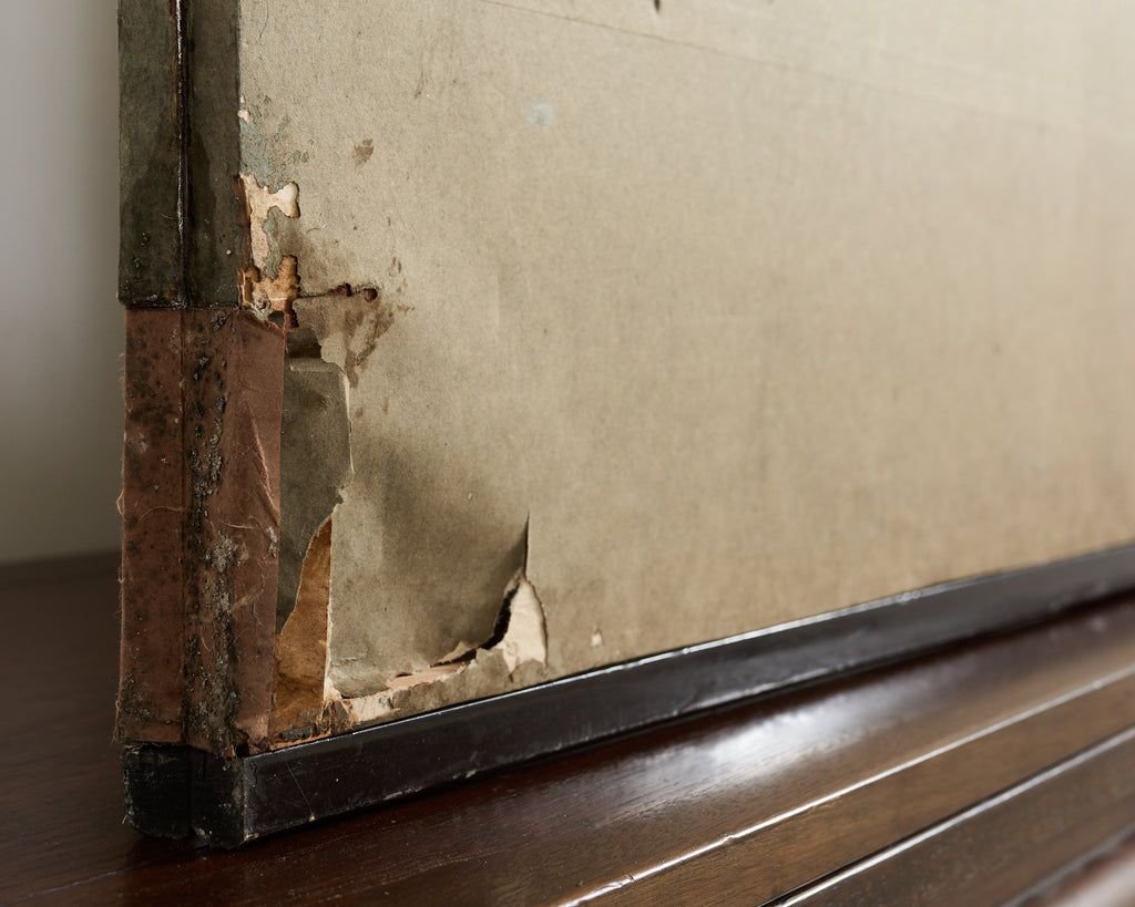 Japanese Meiji Two Panel Screen Flowering Autumn Plants