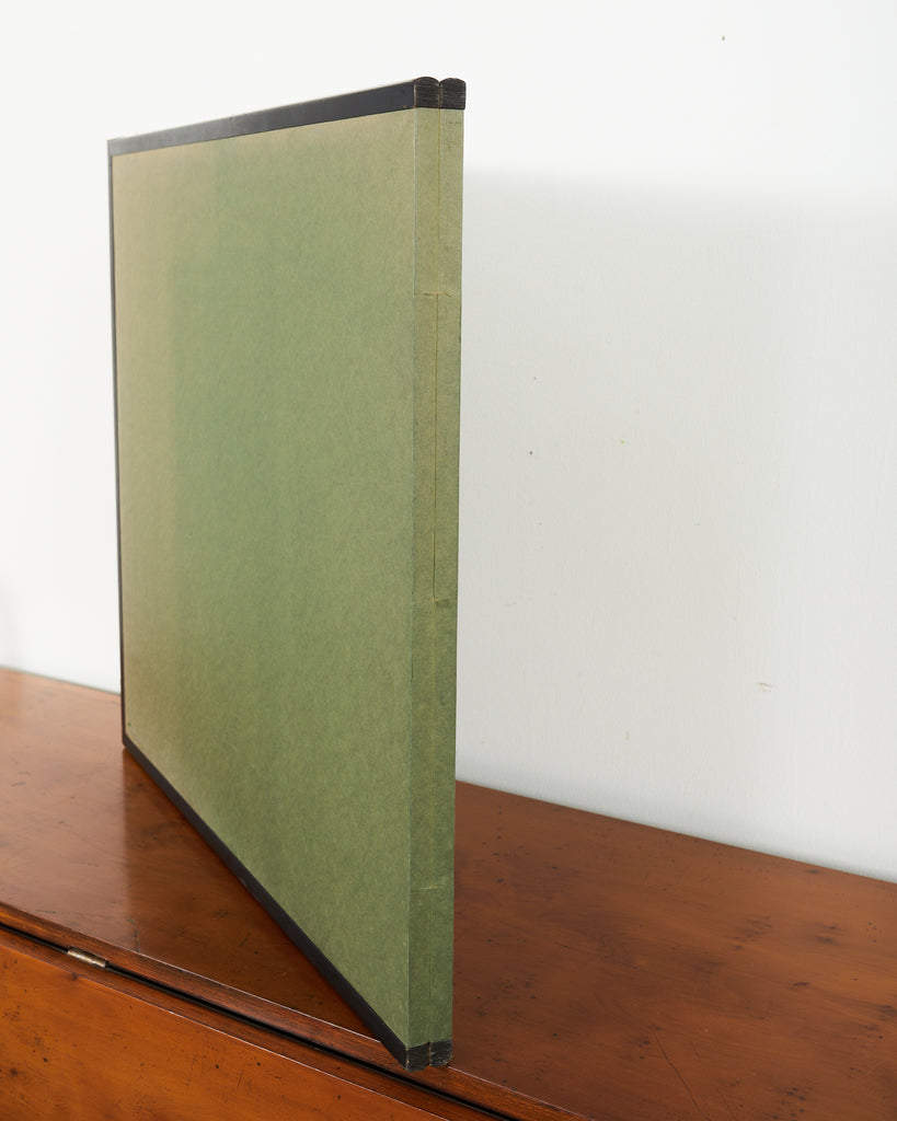 19th Century Japanese Edo Screen Kano School Garden Terrace