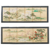 Pair of Japanese Edo Screens Minogame Turtles in Spring Landscape