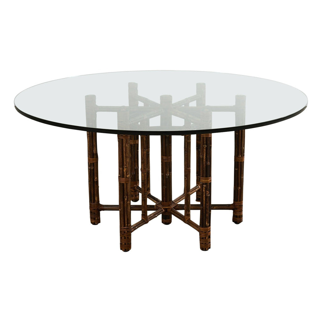 McGuire Organic Modern Bamboo Iron Frame Round Dining Table