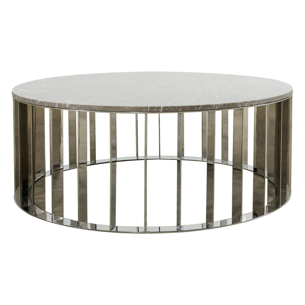 Modern Round Marble Top Cocktail Coffee Table