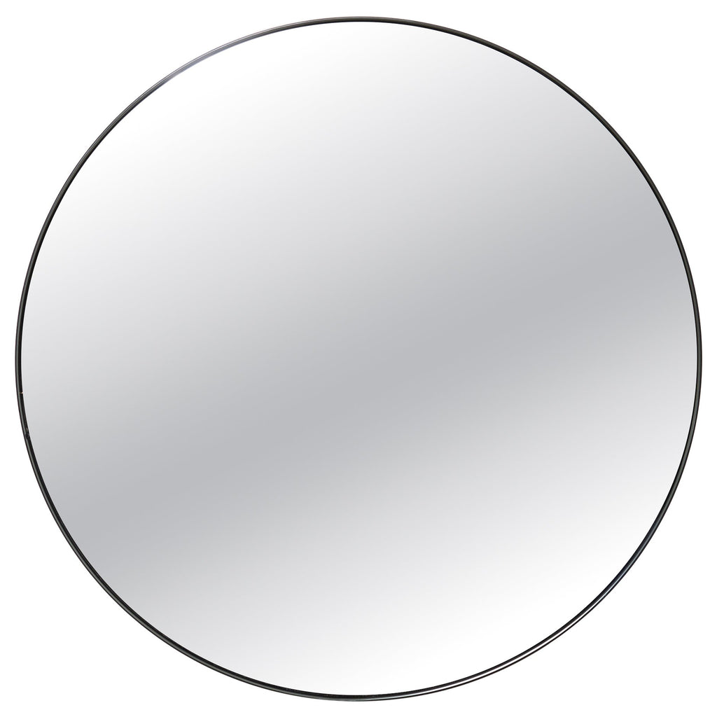 Restoration Hardware Round Bristol Mirror Blackened 42 In.