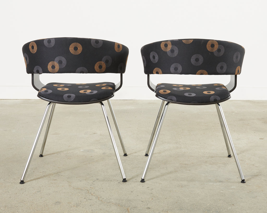 Set of Four John Coleman for Allermuir Mollie Dining Armchairs