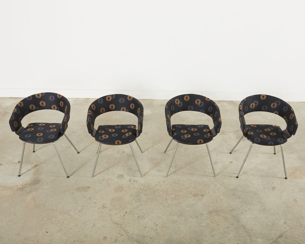 Set of Four John Coleman for Allermuir Mollie Dining Armchairs