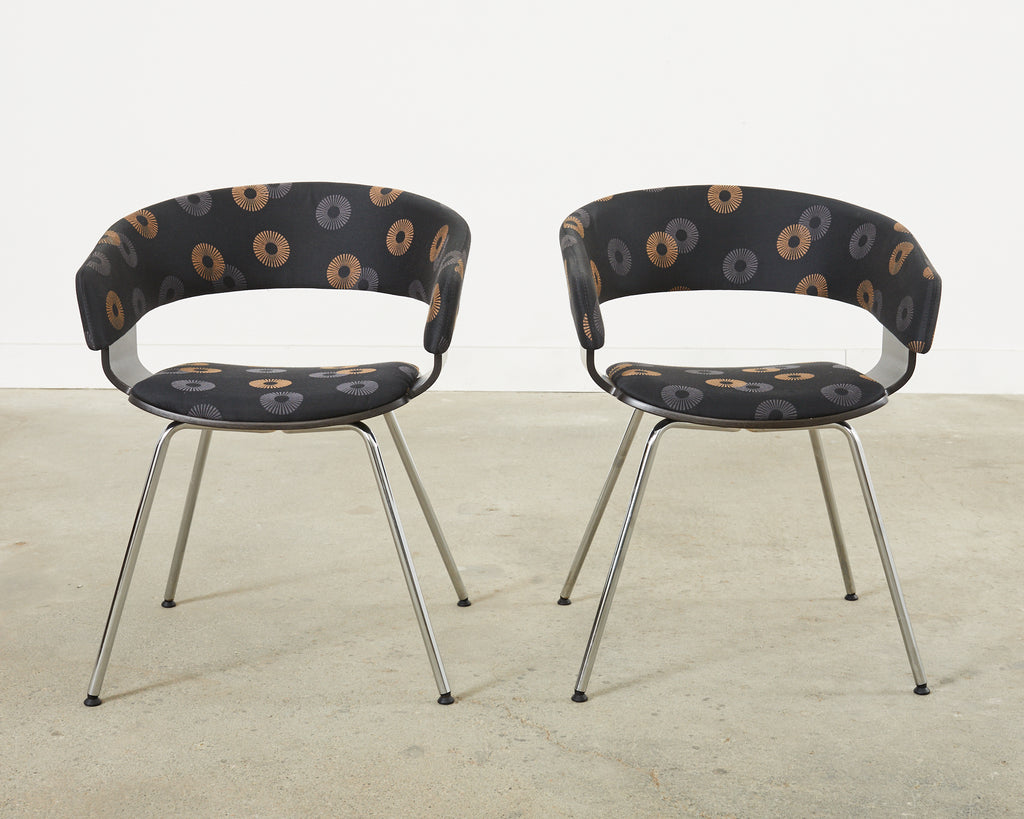 Set of Four John Coleman for Allermuir Mollie Dining Armchairs