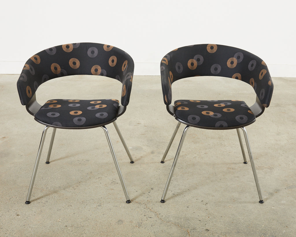 Set of Four John Coleman for Allermuir Mollie Dining Armchairs