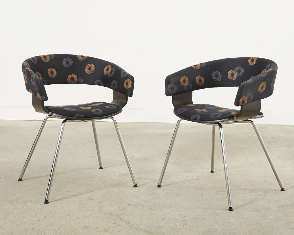 Set of Four John Coleman for Allermuir Mollie Dining Armchairs