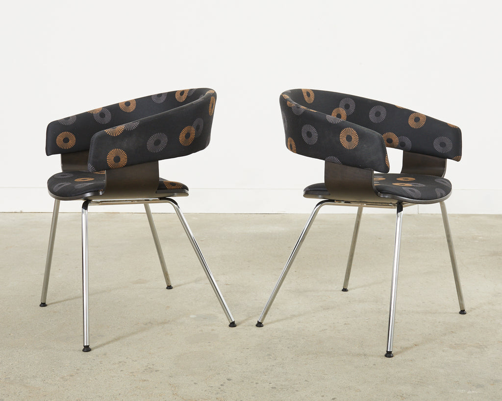 Set of Four John Coleman for Allermuir Mollie Dining Armchairs