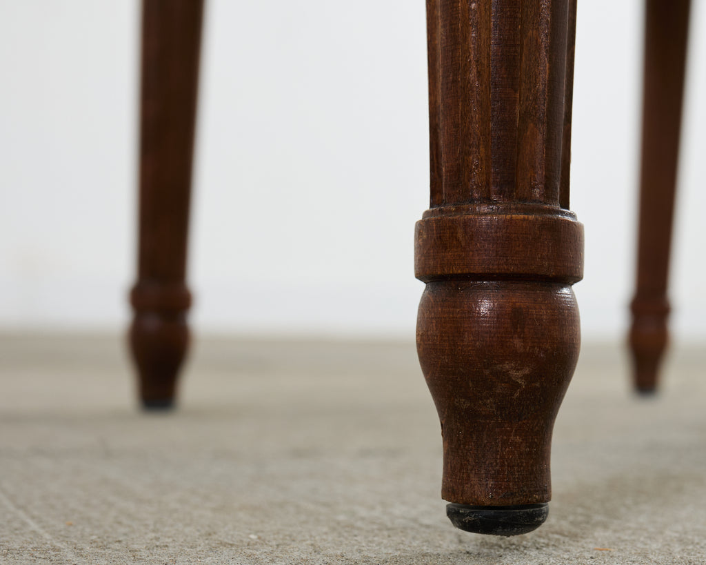 Set of Four French Louis XVI Style Oak Dining Chairs