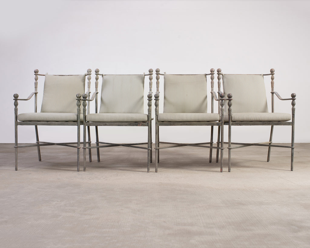 Set of Four Michael Taylor Montecito Garden Dining Armchairs