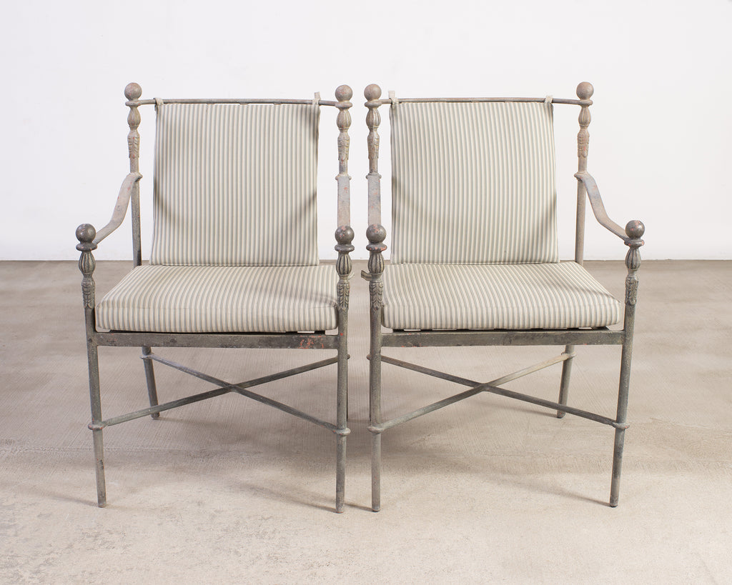 Set of Four Michael Taylor Montecito Garden Dining Armchairs