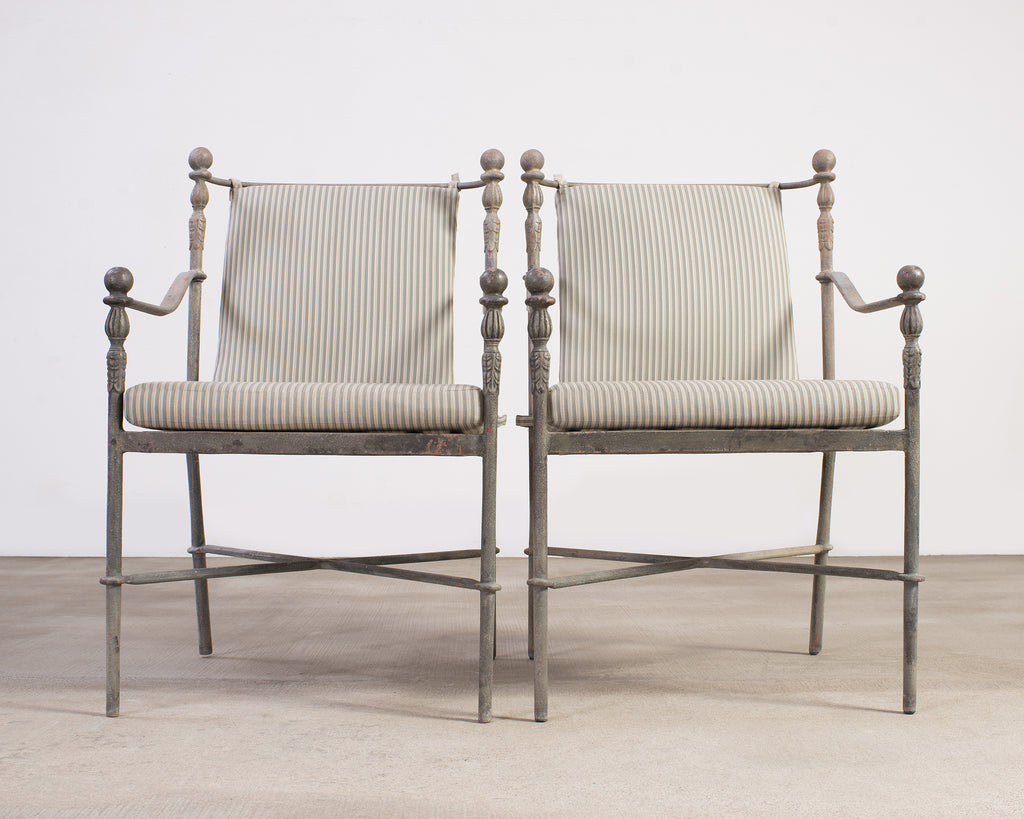 Set of Four Michael Taylor Montecito Garden Dining Armchairs