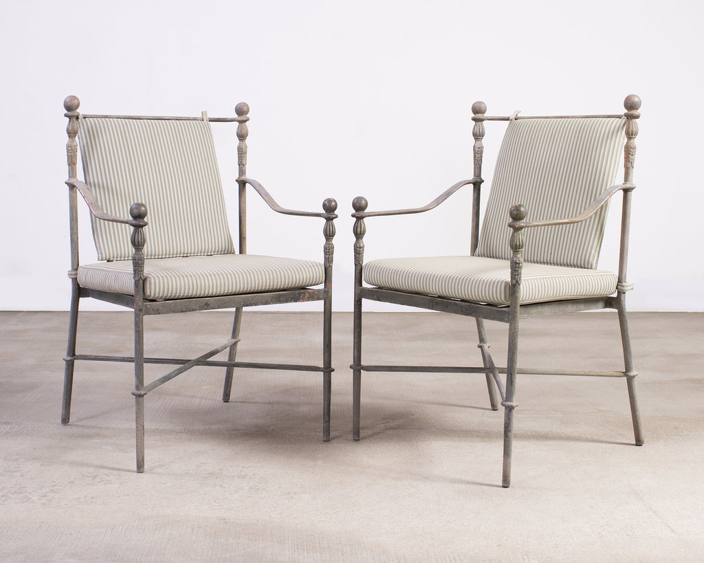 Set of Four Michael Taylor Montecito Garden Dining Armchairs