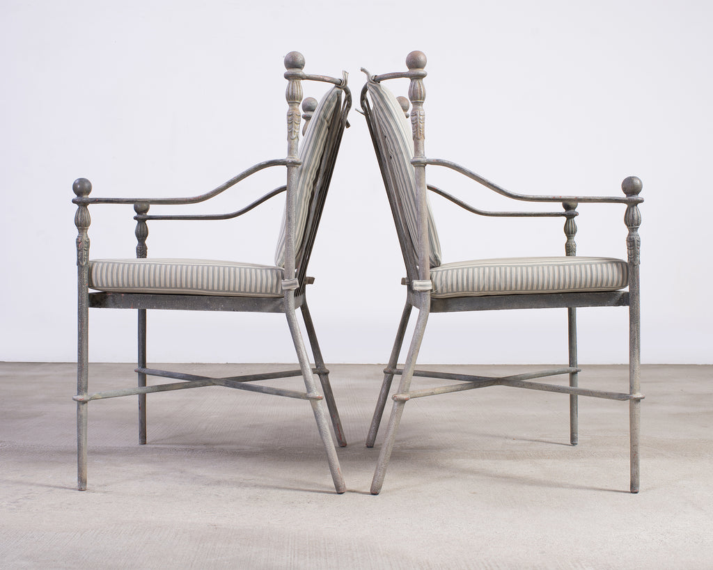 Set of Four Michael Taylor Montecito Garden Dining Armchairs