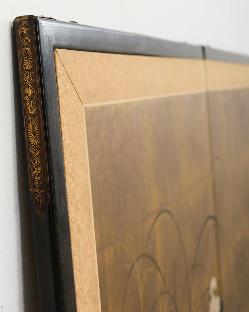 Japanese Showa Four Panel Screen Autumn Foliage