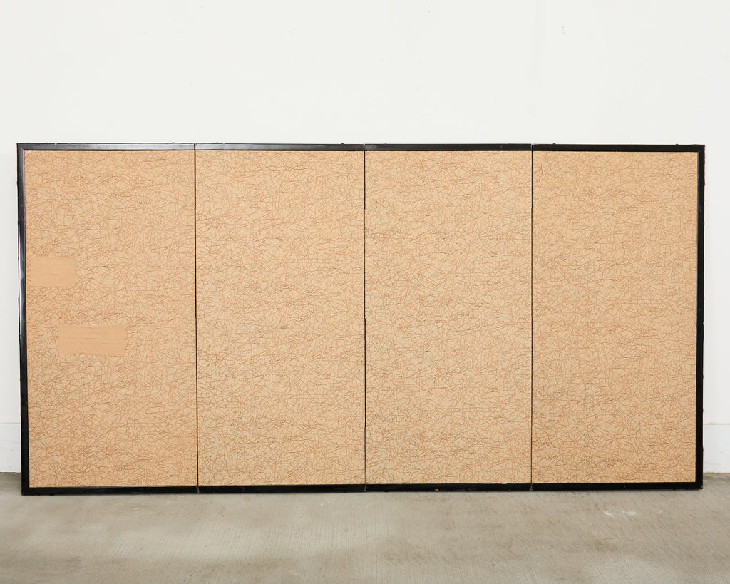 Japanese Showa Four Panel Screen Autumn Foliage