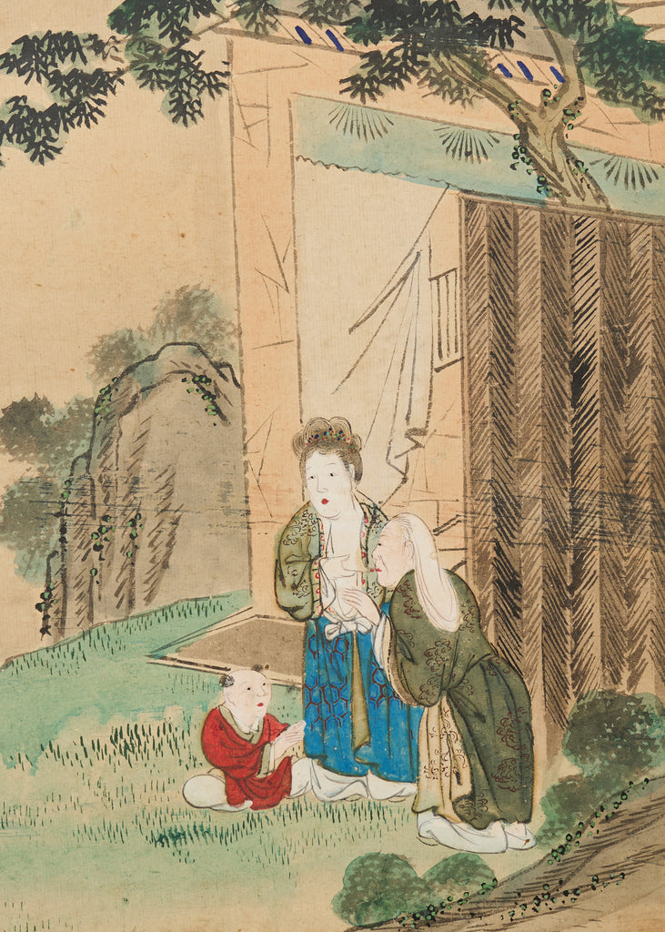 Japanese Edo Four Panel Screen Paragons of Filial Piety