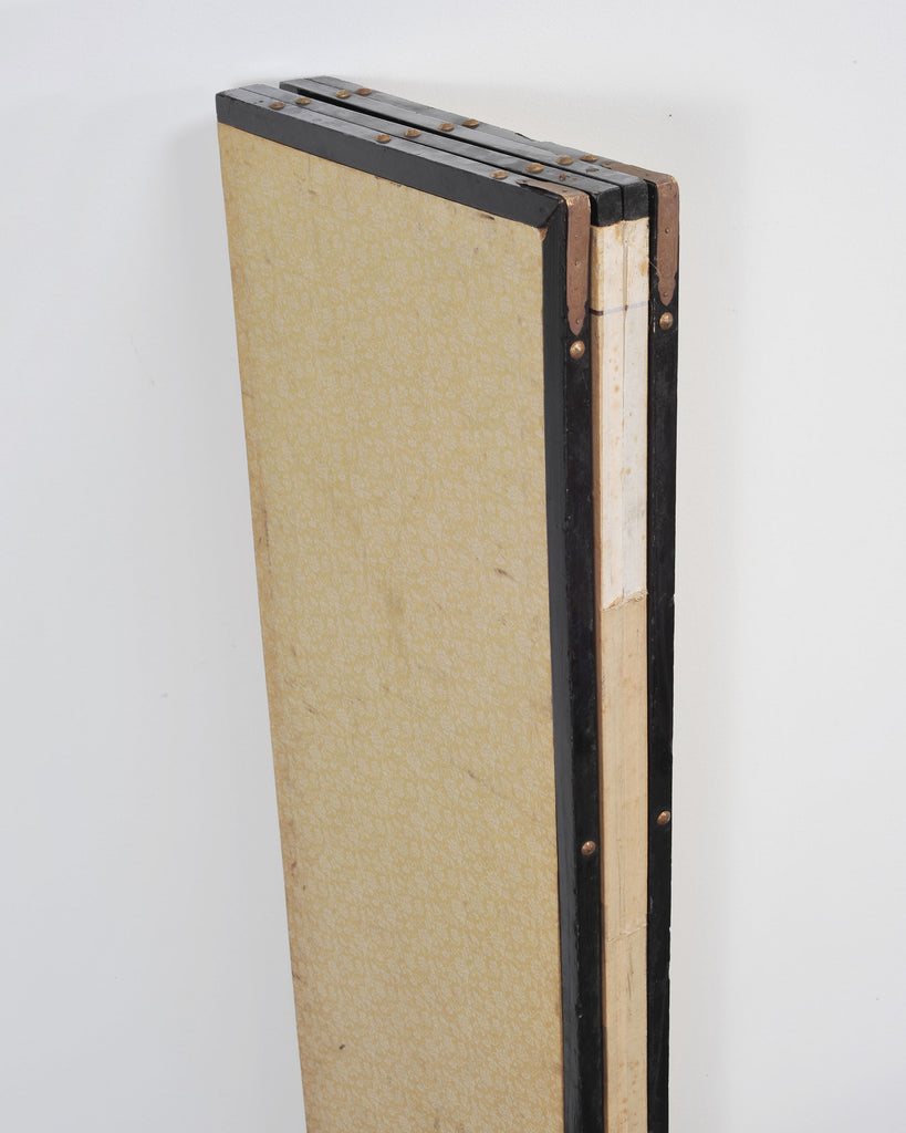 Japanese Showa Four Panel Screen Spring River Landscape 5 Ft.