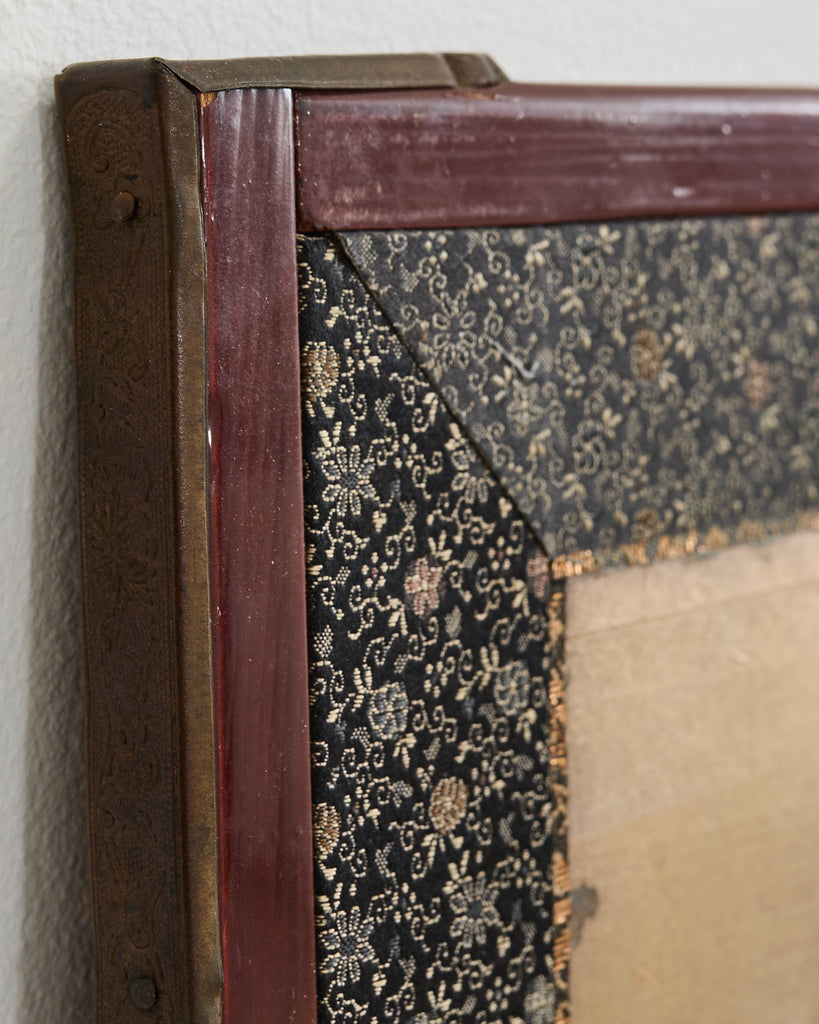 Japanese Kano School Four Panel Screen Birds and Owl