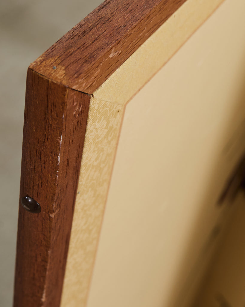 Japanese Showa Four Panel Screen Fruiting Pomegranate Tree