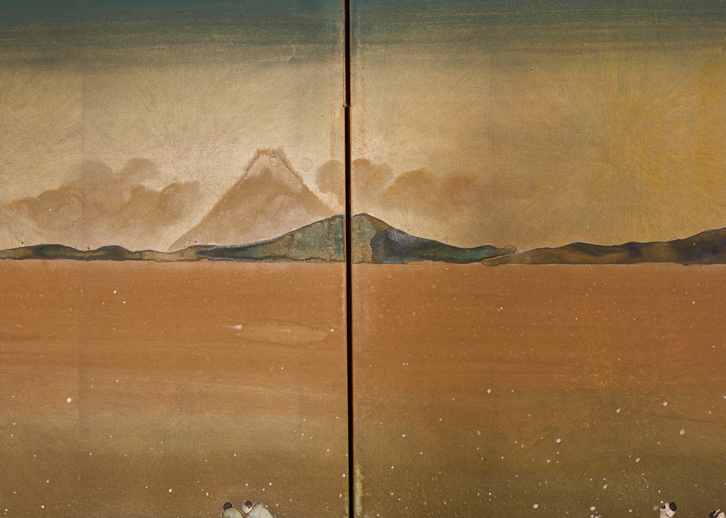 Japanese Showa Screen Shell Gathering After Katsushika Hokusai