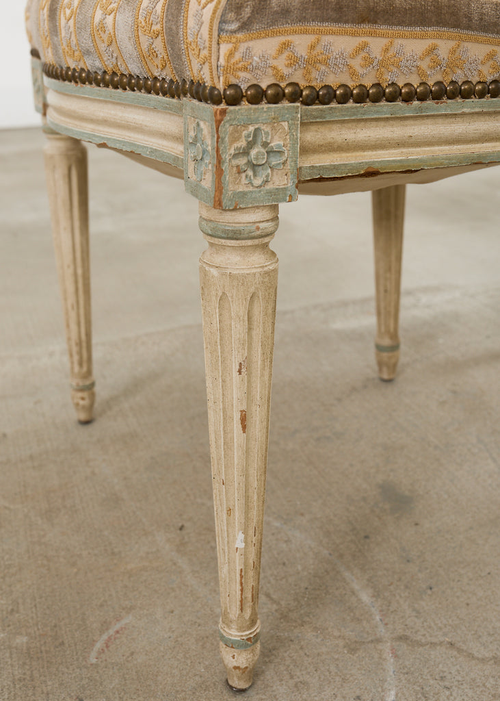 Set of Four French Louis XVI Style Painted Dining Chairs