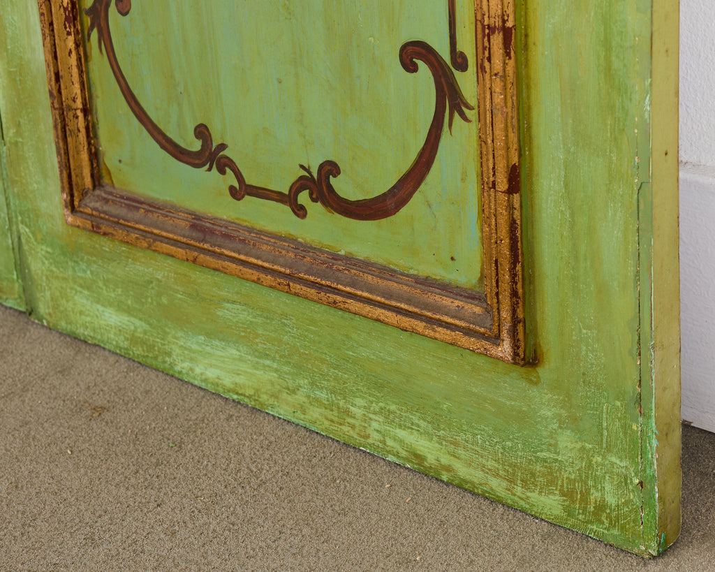 Set of Four Italian Chinoiserie Painted Wood Panels