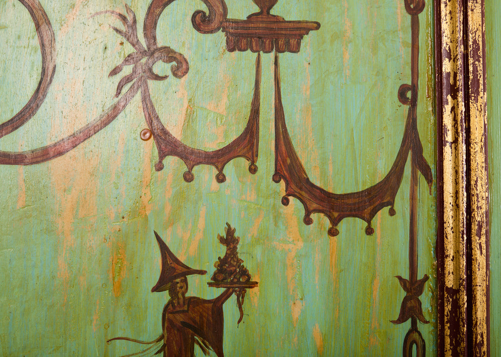 Set of Four Italian Chinoiserie Painted Wood Panels