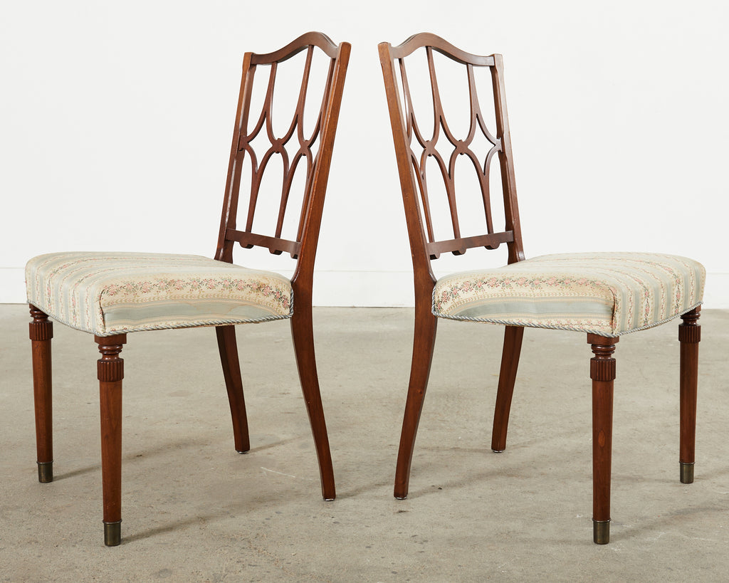 Set of Six Billy Haines Style Midcentury Dining Chairs