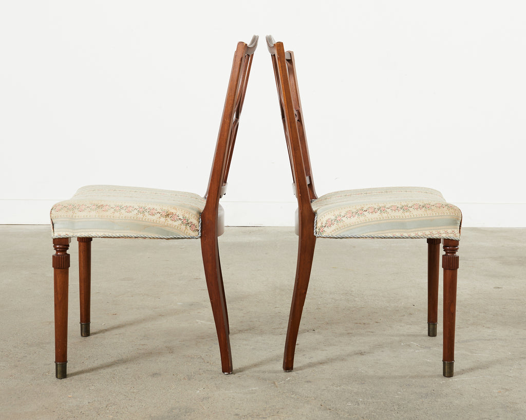 Set of Six Billy Haines Style Midcentury Dining Chairs