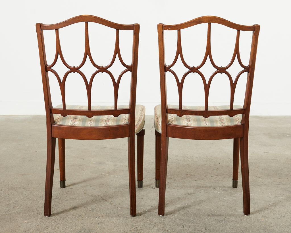 Set of Six Billy Haines Style Midcentury Dining Chairs