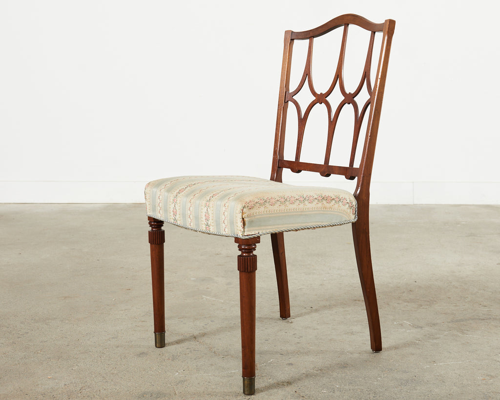 Set of Six Billy Haines Style Midcentury Dining Chairs