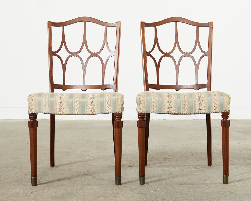 Set of Six Billy Haines Style Midcentury Dining Chairs