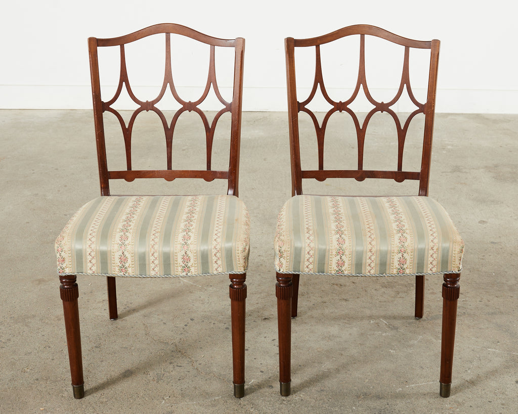Set of Six Billy Haines Style Midcentury Dining Chairs